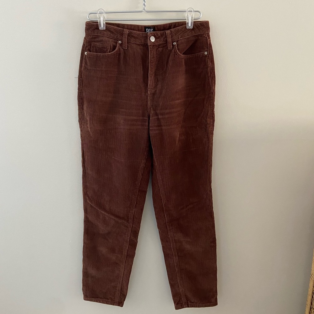 BDG Colour Cropped Corduroy Mom Pant